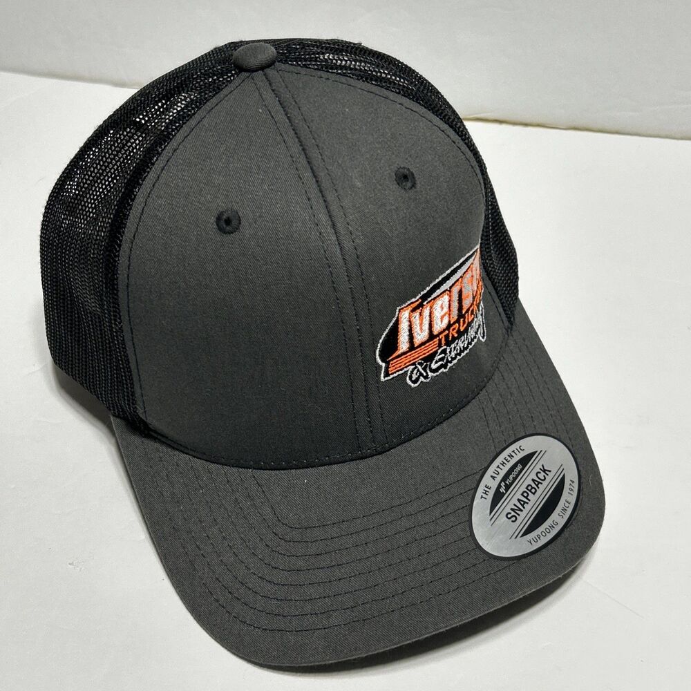 Iverson Trucking & Excavating Dark Gray Men's Hat Snapback Adjustable Baseball